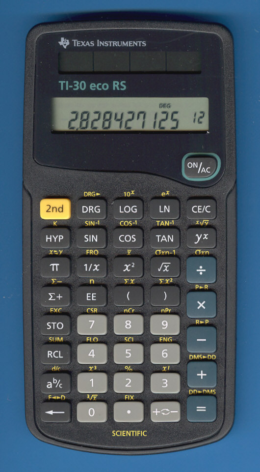Texas Instruments Ti 30 Eco Rs Logarithmus Texas Instruments TI-30 eco RS | IT History Society